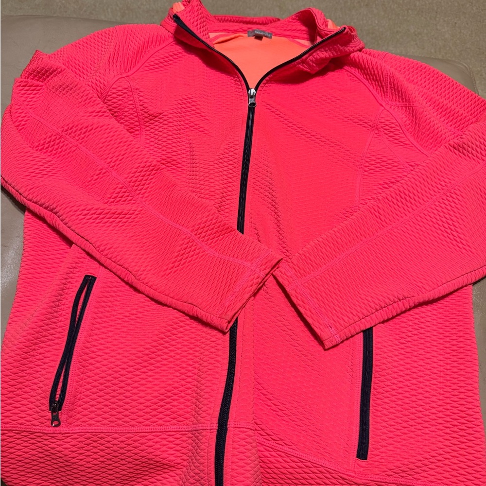 Talbots Coral-Red Quilted Jacket